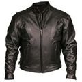 Big Mens Vented Leather Jacket With Padding And Z O Lining Size Md 42 