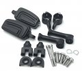 Smt Motorcycle Black Long Adjustable Highway Mounting Kit Airflow Footrest For V-star Roadstar Suzuki Boulevard 1-1 4 Inch 1 25