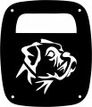 Jeeptails Boxer Dog Tail Lamp Light Covers For Jeep Wrangler Yj And Tj Black Set Of 2 