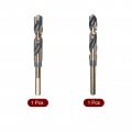 Uxcell Reduced Shank Drill Bit Set 14mm 15mm Titanium Nitride Coated High Speed Steel 4341 Tri-flat Drilling Tool For Stainless