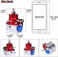 Osias Universal Adjustable Fuel Pressure Regulator Kit 160 Psi Gage An6 Fitting Connectors Red Sliver A