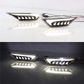 July King Car Fender Led Scanning Light Guide Side Daytime Running Drl Streamer Yellow Turn Signals For Honda Civic 10th 2016 C