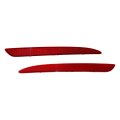 Kia Optima 2016 2017 2018 Bumper Reflectors Rear Driver And Passenger Side Pair Capa Red Lens For Models With Dual Exhaust 
