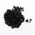 Car Black 7mm X 4mm Hole Door Fender Plastic Rivets Fasteners 100 Pcs 