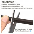 Uxcell Door Frame Weather Stripping 15ft Long 0 47 Wide Self Adhesive Foam Window Seal Soundproof V Shaped Flexible And Strip