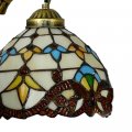 Wall Lamp Sconce Stained Glass Bowl Lighting Fixture 2-light Vintage Retro Light For Indoor Bedroom Hallway Stairway Balcony 