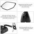 Qiilu Replacement Motorcycle Rearview Mirror 1 Pair Universal Scooter Aluminum Flame Pattern Rear View Mirrors With 8mm 10mm