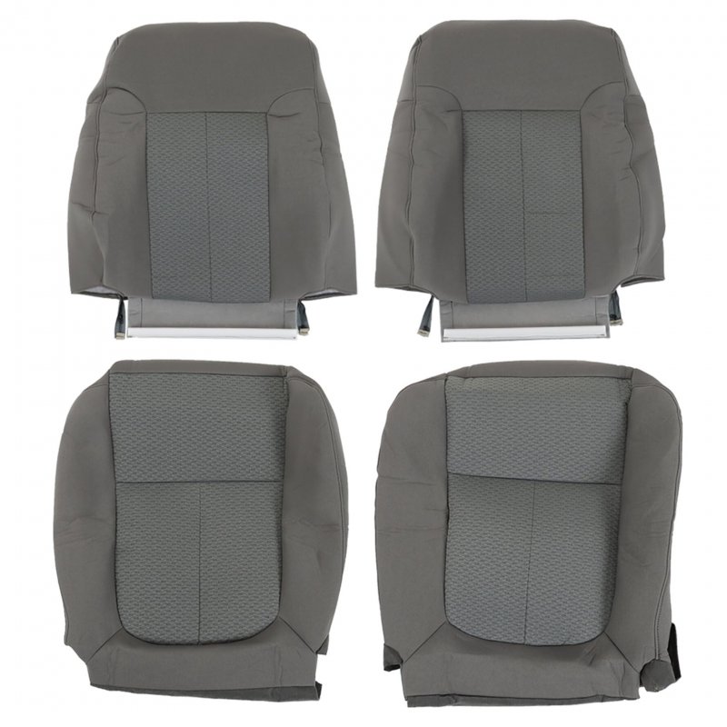 Gray Cloth Seat Cover Replacement For 2011 2012 2013 2014 F150 Front Driver And Passenger Bottom Lean Back 4 Piece Set Custom