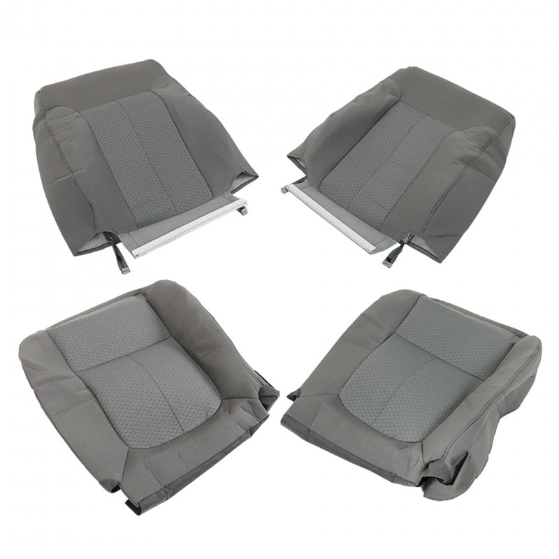 Gray Cloth Seat Cover Replacement For 2011 2012 2013 2014 F150 Front Driver And Passenger Bottom Lean Back 4 Piece Set Custom