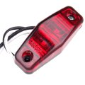 12 Pack 5 In 2 Led Side Marker Clearance Lights Red Lens And Light Waterproof Universal Surface Mount For Trailer Truck Rv Atv