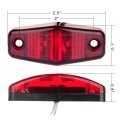 12 Pack 5 In 2 Led Side Marker Clearance Lights Red Lens And Light Waterproof Universal Surface Mount For Trailer Truck Rv Atv