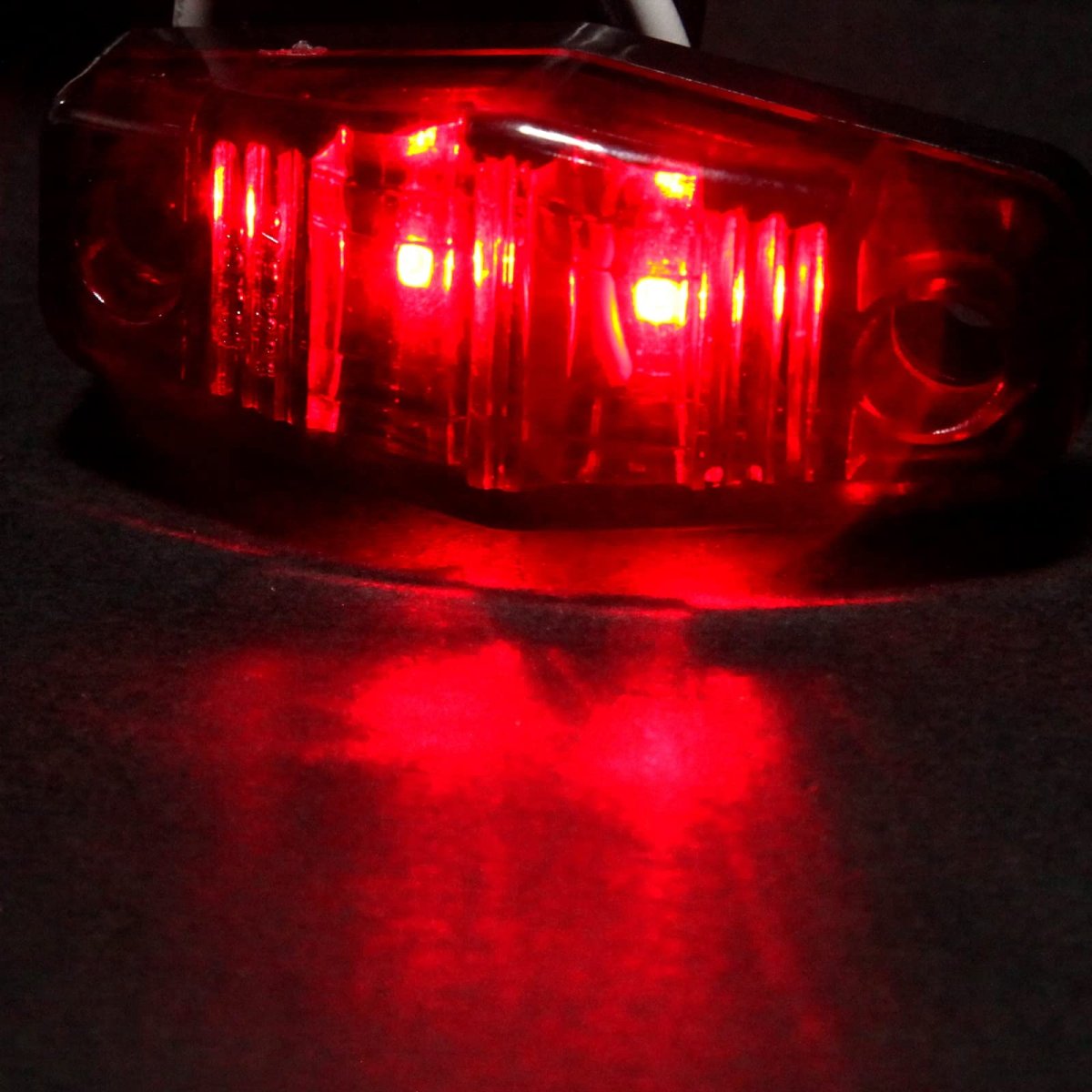12 Pack 5 In 2 Led Side Marker Clearance Lights Red Lens And Light Waterproof Universal Surface Mount For Trailer Truck Rv Atv