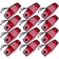 12 Pack 5 In 2 Led Side Marker Clearance Lights Red Lens And Light Waterproof Universal Surface Mount For Trailer Truck Rv Atv