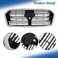 Front Upper Grille Chrome Frame And Black Straight Trim Replacement For Ascent 2019 2020 2021 2022 91121xc01a