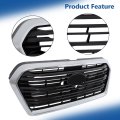 Front Upper Grille Chrome Frame And Black Straight Trim Replacement For Ascent 2019 2020 2021 2022 91121xc01a