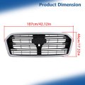 Front Upper Grille Chrome Frame And Black Straight Trim Replacement For Ascent 2019 2020 2021 2022 91121xc01a