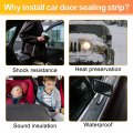 X Autohaux 13ft 4 Meter Automotive Edge Trim D-shape Rubber Weather Striping Door Seal Strip Stripping Guard For Cars