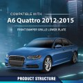 Engine Splash Shield Front Lower Bumper Grille Plate For Audi A6 And Quattro 2012 2013 2014 2015 Black Pp Part Number 4g0807611