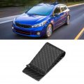 Credit Card Holder Sun Visor Carbon Fiber Money Clip Front Pocket Wallet Universal Car Fashion Bill