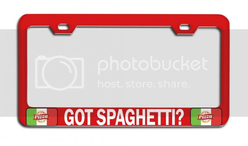 Got Spaghetti Italian Italy Rd Auto Metal License Plate Frame Tag Holder Heavy Duty Steel Powder Coated Universal Fit For Cars