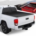 Vinyl Soft Top Roll-up Adjustable Truck Tonneau Cover Kit For Toyota Tacoma 5ft Fleetside Styleside Bed 16-23 Matte Black 