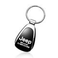 Jeep Grand Cherokee Black Tear Drop Metal Key Ring 