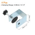 4 Pcs Drawer Front Installation Clamps Adjustable Fixing Clips Galvanized Woodworking Jig For Tables Desks Mount Silver