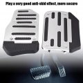 Pedal Covers Automatic- Brake Alloy Nonslip Accelerator Pad Cover For Automatic Vehicles At Car Silver