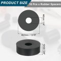 18pcs Thick Rubber Spacer 13 16 Inch Od X 1 4 Id 3 8 Thickness Round Bushings Anti Vibration Flat Washers For Home Industrial