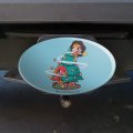 Wonder Woman And Flash Christmas Tree Oval Tow Trailer Hitch Cover Plug Insert
