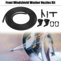 X Autohaux Front Windshield Washer Nozzles Kit For Ford Focus 2 Meters Hose With 3pcs Connectors Replaces 8s4z17603aa