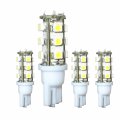 Hqrp 4-pack T10 168 194 912 921 2825 W5w Wedge Base 15 Leds Smd 3528 Led Bulb Cool White Tower Type 