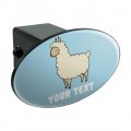 Personalized Custom 1 Line Llama Oval Tow Trailer Hitch Cover Plug Insert