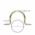 Uxcell 1inch Rigid Pipe Strap 2 Holes Tube Straps Iron Tension Clip Clamp 100pcs