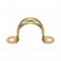 Uxcell 1inch Rigid Pipe Strap 2 Holes Tube Straps Iron Tension Clip Clamp 100pcs