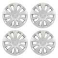 16 In Universal Hubcaps 4pcs Wheel Rim Cover Silver Replacement For Acura Chevrolet Dodge Ford Honda Hyundai Kia Mazda 