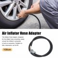 Uxcell 2pcs 100cm 39 Tire Valve Connect Pipe Air Chuck Inflator Compressor Pump Extension Braided Hose For Car Motorbike Bike