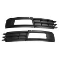 Pair Left And Right Fog Light Mesh Grille For Audi A6 C6 Avant 2008-2011 No 4f0807681p 4f0807682p Abs Black 