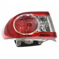 Waltyotur Replacement For 2011-2013 Corolla Tail Lights Lamps Driver Left Side Red Clear Light