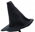Autoguru Manual Shift Boot Synthetic Leather Black Red Stitch Made For Nissan Silva 240sx S14 94-98 