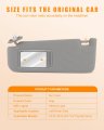 Ocpty Gray Sun Visor Left Driver Side With Sunroof Vanity Light Fit For 2012 2013 2014 2015 2016 2017 Toyota Camry