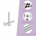 Uxcell M3x25mm Flat Round Head Phillips Screws 100pcs 304 Stainless Steel Drive Machine Full Thread Bright Finish Furniture
