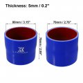 X Autohaux 76-80mm 2 76 -3 15 Id Straight Silicone Reducer Hose Coupler Intercooler Tube Blue Red For Car Intake Piping