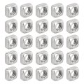 M8-1 25x6 5 Square Nuts 304 Stainless Steel Coarse Thread Fasteners For Home Repairs And Professional Engineering Silver 50pcs 