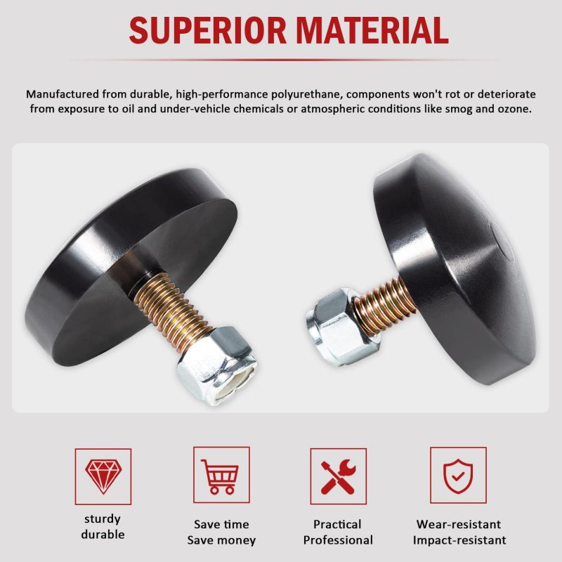 9 9102g Low Profile Bump Stop For Cars Trucks And Suvs Black 2pcs