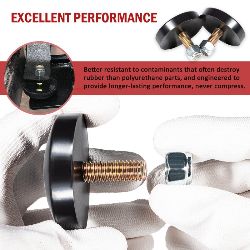 9 9102g Low Profile Bump Stop For Cars Trucks And Suvs Black 2pcs