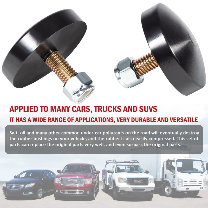 9 9102g Low Profile Bump Stop For Cars Trucks And Suvs Black 2pcs