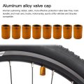 8x Car Bike Tire Valve Stem Caps Lightweight Aluminum Corrosion Resistant Cover Strong And Gold