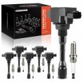 A-premium Set Of 6 Ignition Coil Pack And Iridium Spark Plugs Compatible With Infiniti Q50 2016-2021 3 0l