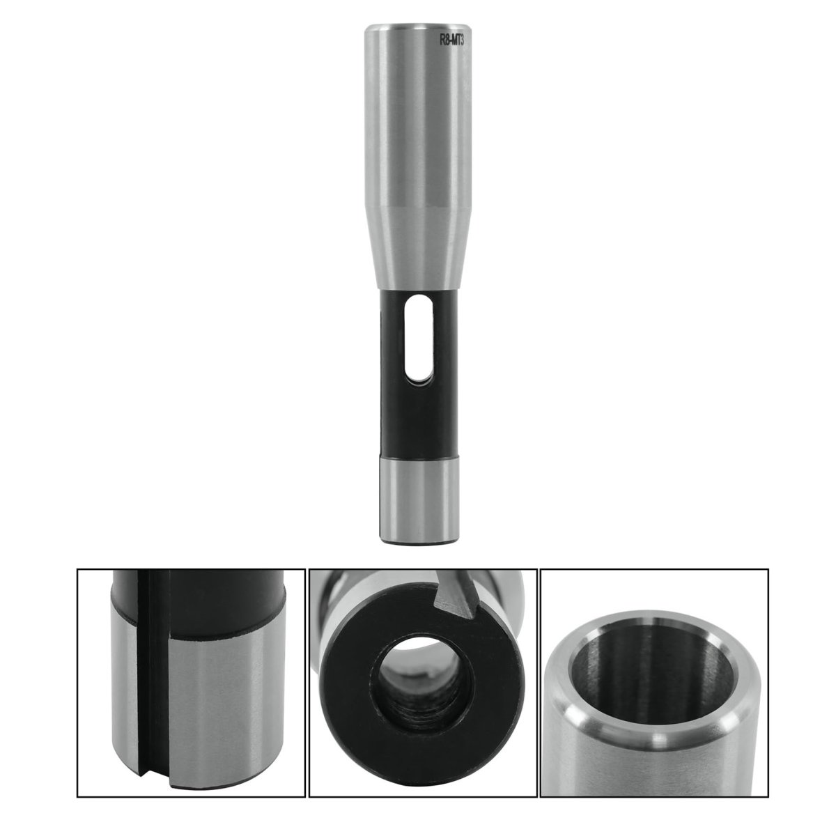 R8 Shank To 3mt Sleeve Taper Drill Chuck Precision Tool Steel Set For Machine Spindles